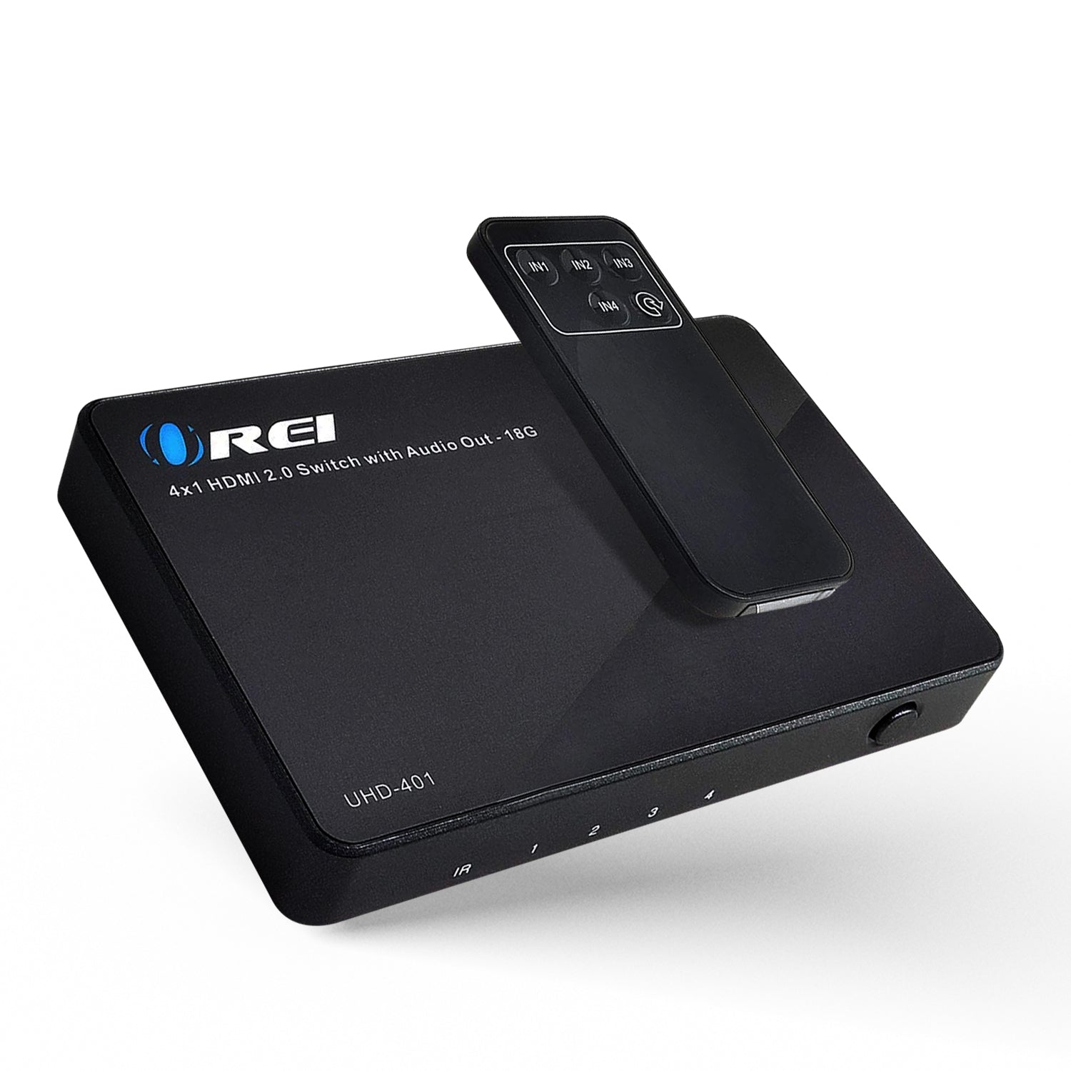 Image of a HDMI switcher with a remote control. | OREI