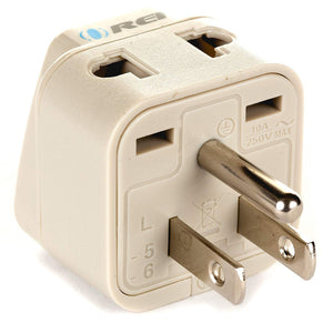 Japan, Philippines Travel Adapter - 2 in 1 - Type B - Compact Design (DB-5-1PK)