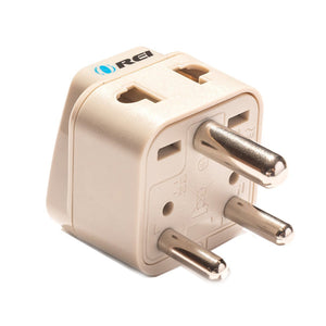 India, Nepal Travel Adapter - 2 in 1 - Type D - Compact Design (DB-10-1PK)