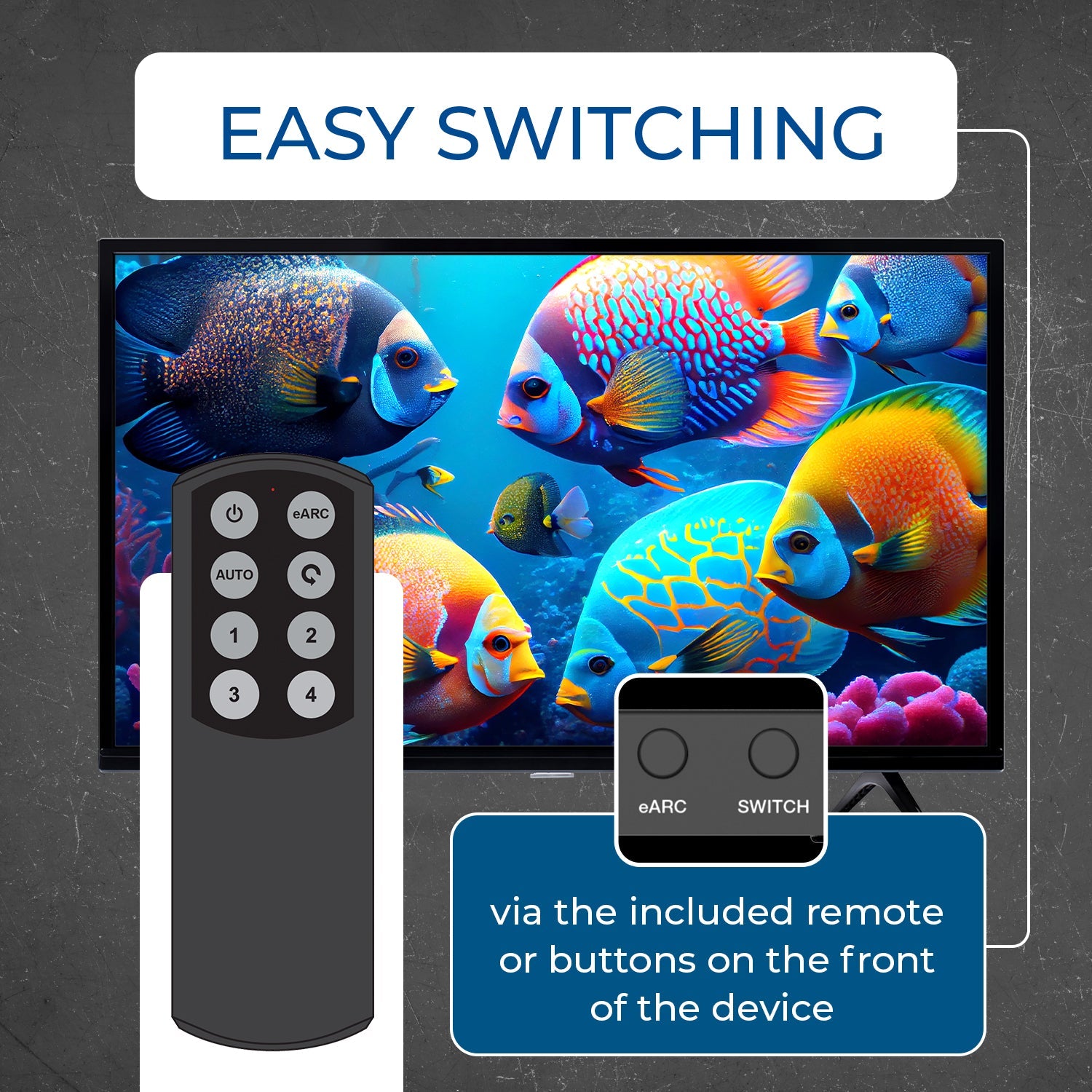 8K@60Hz 4-port HDMI™ Switch (eARC) (BK-4929) – Fayz Electronics