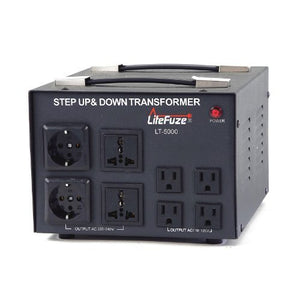 LiteFuze 5000 Watt Step Up/Down Voltage Converter Transformer -  110V to 220V & 220V to 110V - LT-5000