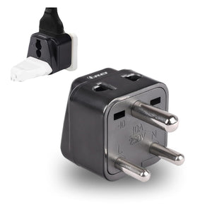 India, Nepal Travel Adapter - 2 in 1 - Type D - Compact Design (P21-10-1PK)