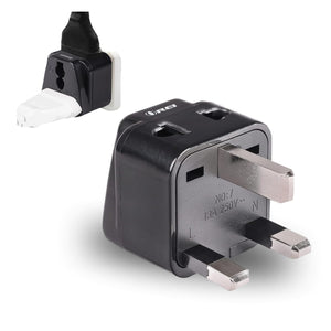 UK, Hong Kong Travel Adapter - 2 in 1 - Type G - Compact Design (P21-7-1PK)