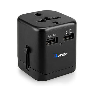 OREI Worldwide Universal Travel Adapter with Dual USB Ports (M9)