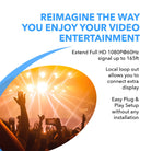 1x8 HDMI Extender Splitter Over CAT6/7 Upto 165 Ft- Loop-out, IR Control & EDID (HD18-EX165-K) - OREI.COM