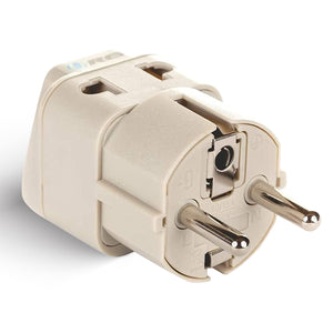 Germany, France Travel Adapter - 2 in 1 - Type E/F - Compact Design (DB-9-1PK)