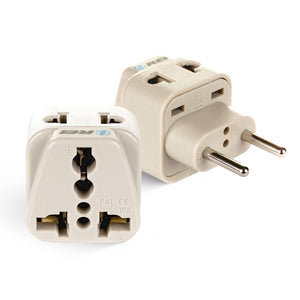 European Travel Adapter - 2 in 1 - Type C - Compact Design (DB-9C-2PK)