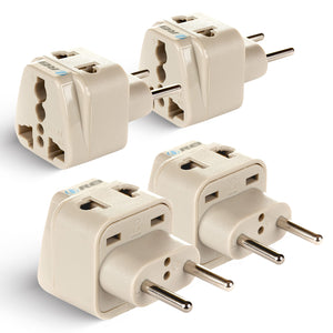 European Travel Adapter - 2 in 1 - Type C - Compact Design (DB-9C-4PK)