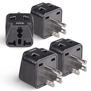Japan, Philippines Travel Adapter - 2 in 1 - Type B - Compact Design (P21-5-4PK)