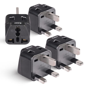 UK, Hong Kong Travel Adapter - 2 in 1 - Type G - Compact Design (P21-7-4PK)