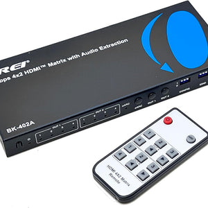 8K 4x2 HDMI™ Matrix (Audio Extract, eARC)-BK-402A