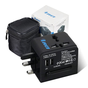 Universal Travel Adapter with 2 USB Ports (M7)