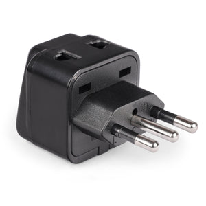 Italy, Libya Travel Adapter - 2 in 1 - Type L - Compact Design (P21-12A-1PK)
